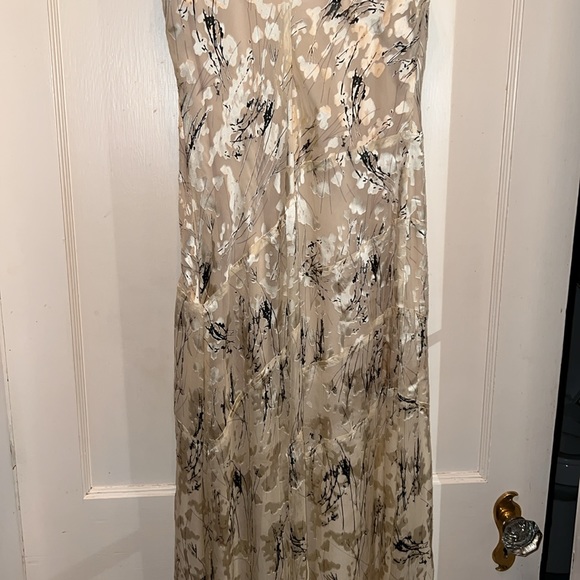 Vintage Joseph Ribkoff abstract 80s flair bottom low back sleeveless dress - Picture 8 of 11